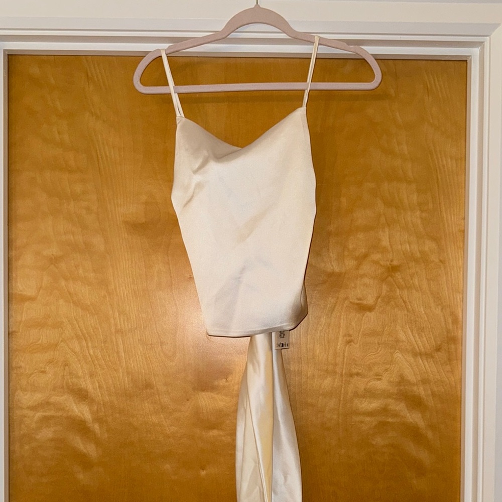 Elegant Cream Satin Top